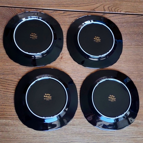 Wave Golden Black Salad Plates Gallery Collections by Ranmaru - Picture 6 of 10